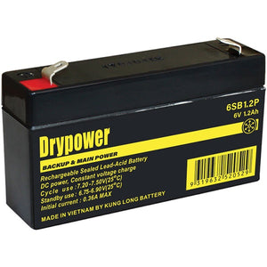 6SB1.2P  -  Drypower 6V 1.2Ah Sealed Lead Acid Battery.