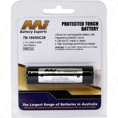 TB-18650IC26-BP1 - Battery Li-ion 18650 2600mAh
