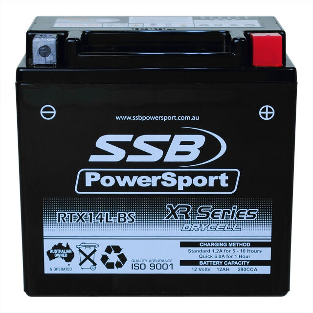 RTX14L-BS - High Performance AGM Motorcycle Battery