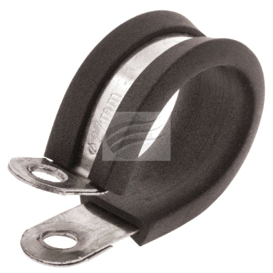 SP4132 - P CLIP 32mm STAINLESS STEEL WITH RUBBER INSERT