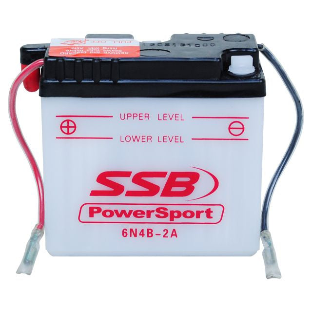 6N4B-2A Heavy Duty Conventional Motorcycle Battery