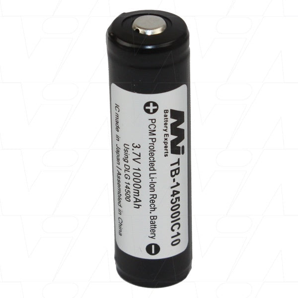 TB-14500IC10-BP1 14500 size Protected Lithium Ion Torch Battery