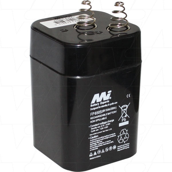 Dual Purpose 6V 5.0Ah VRLA with Spring Terminals