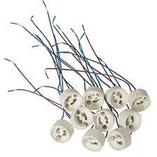 10x GU10 Bayonet Light Bulb/Lamp Fitting-Ceramic LED Holder Connector Downlight SKU:# XG568435