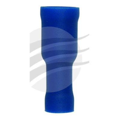 TE4925BL -10 FEMALE BULLET TERMINAL 5mm FULLY INSUL blu PVC COPPER