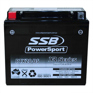 RTX20-BS - High Peformance AGM Motorcycle Battery