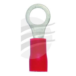 TE1105BL -  RING TERMINAL 5mm INSUL PVC COPPER SLEEVE DBL RED