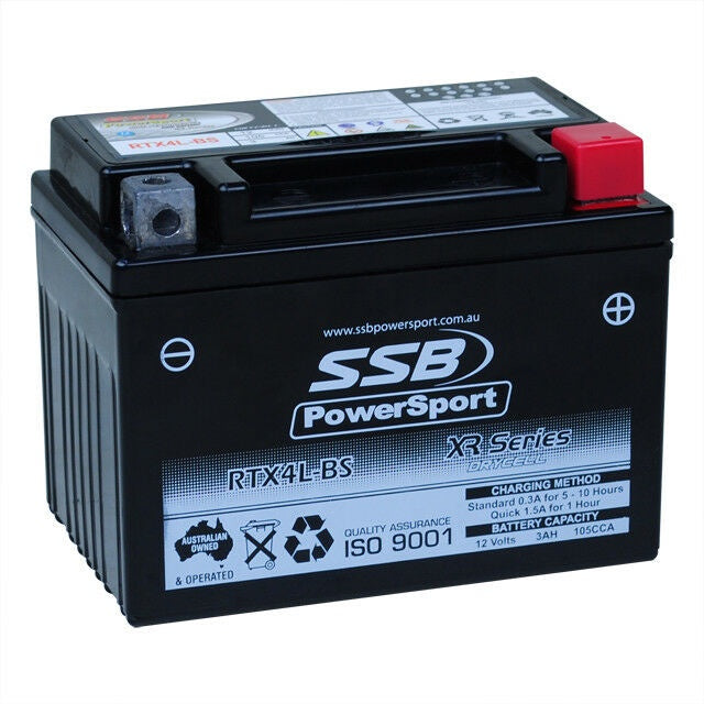 RTX4L-BS - High Performance AGM Motorcycle Battery