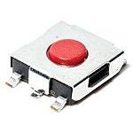 135-9618 - IP40 Red Button Tactile Switch, Single Pole Single Throw (SPST) 50 mA 3 (Dia.)mm Surface Mount