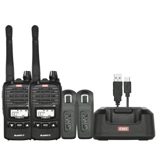 TCVR UHF 2W TWIN PK GME TX677TP