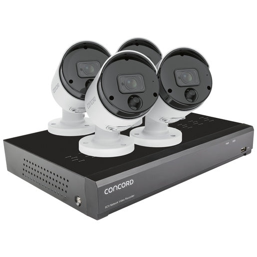 NVR KIT 5MP 8CH 4XCAM CNCRD IP66 PIR