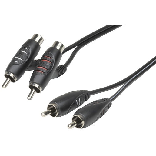 WA7090 LEAD AUDIO RCA 2PLG - 2PLG PIG/B 1.5M