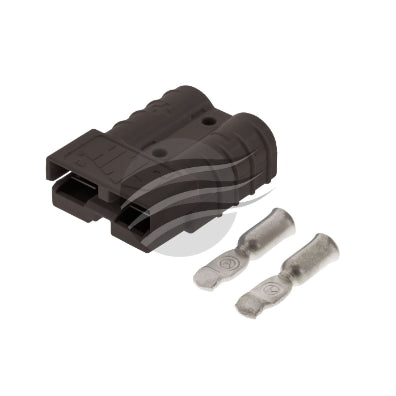 ECH0057 - ANDERSON CONNECTOR H/D 50amp BLACK WITH TERMNALS - GENUINE
