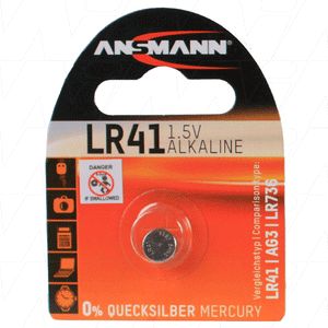 Ansmann LR41 Alkaline Button Cell Battery