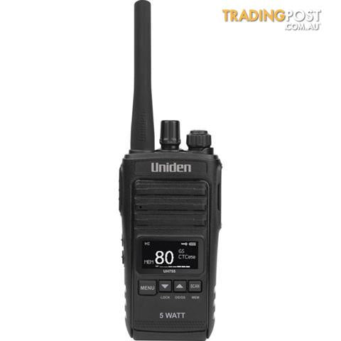 UH755 - 5W UHF CB SPLASHPROOF RADIO UNIDEN - UNIDEN UH755