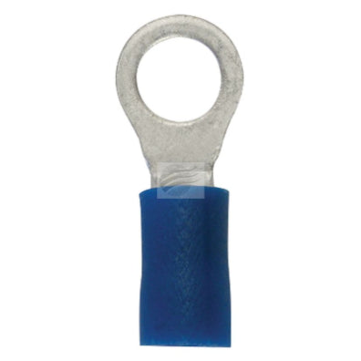 TE1205BL - RING TERMINAL 5mm INSUL PVC COPPER SLEEVE DBL