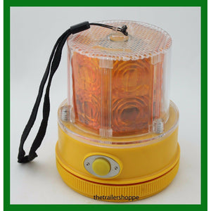 740R - Battery Operated 24 RED LED Beacon Flashing Light Portable Magnetic Mount