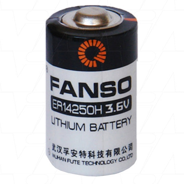 Fanso ER14250H 1/2AA size 3.6V 1200mAh High Capacity Lithium Thionyl Chloride Battery - Bobbin Type
