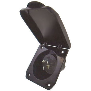 10A RECESSED CARAVAN POWER INLET WITH COVER